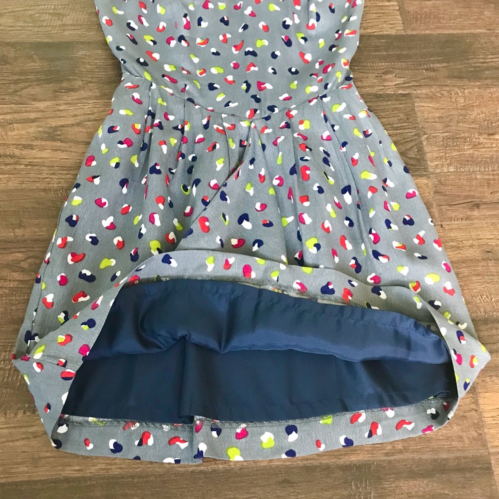 Strapless Grey MultiColor Mini Dress - Picture 9 of 11